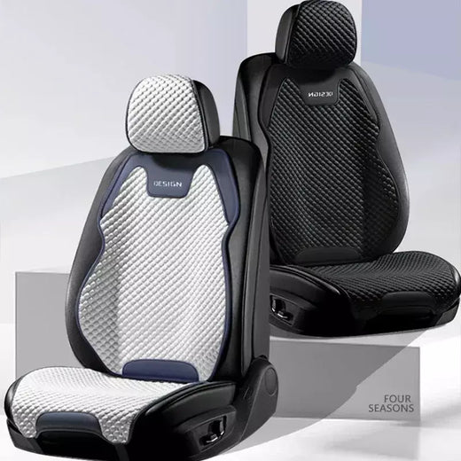 Almofada de assento de carro de seda gelo ventilação confortável, durável quatro estações universal split único capa de assento dianteiro do carro