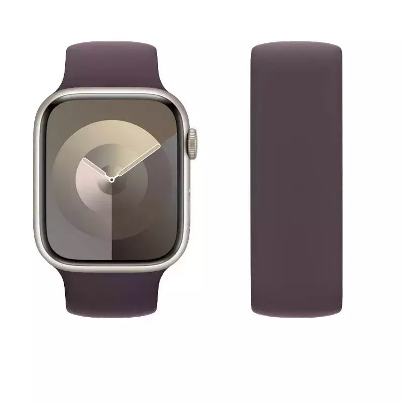 Silicone Solo Loop Band para Apple Watch, Belt Bracelet Strap, iWatch Series 9, 8, 7, 6, SE, Ultra 2, 40mm, 44mm, 45mm, 41mm, 49 milímetros, 38 milímetros, 42 milímetros