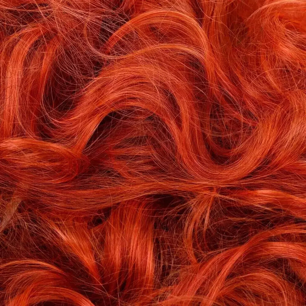 Perucas femininas onduladas vermelhas de cobre Jessica Rabbit longo encaracolado peruca cosplay de cabelo feminino