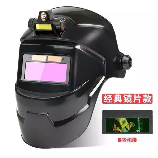 Máscara protetora de cor verdadeira, escurecimento automático, capacete de soldagem, tela de visão ampla, proteção uv/ir, arnês ajustável