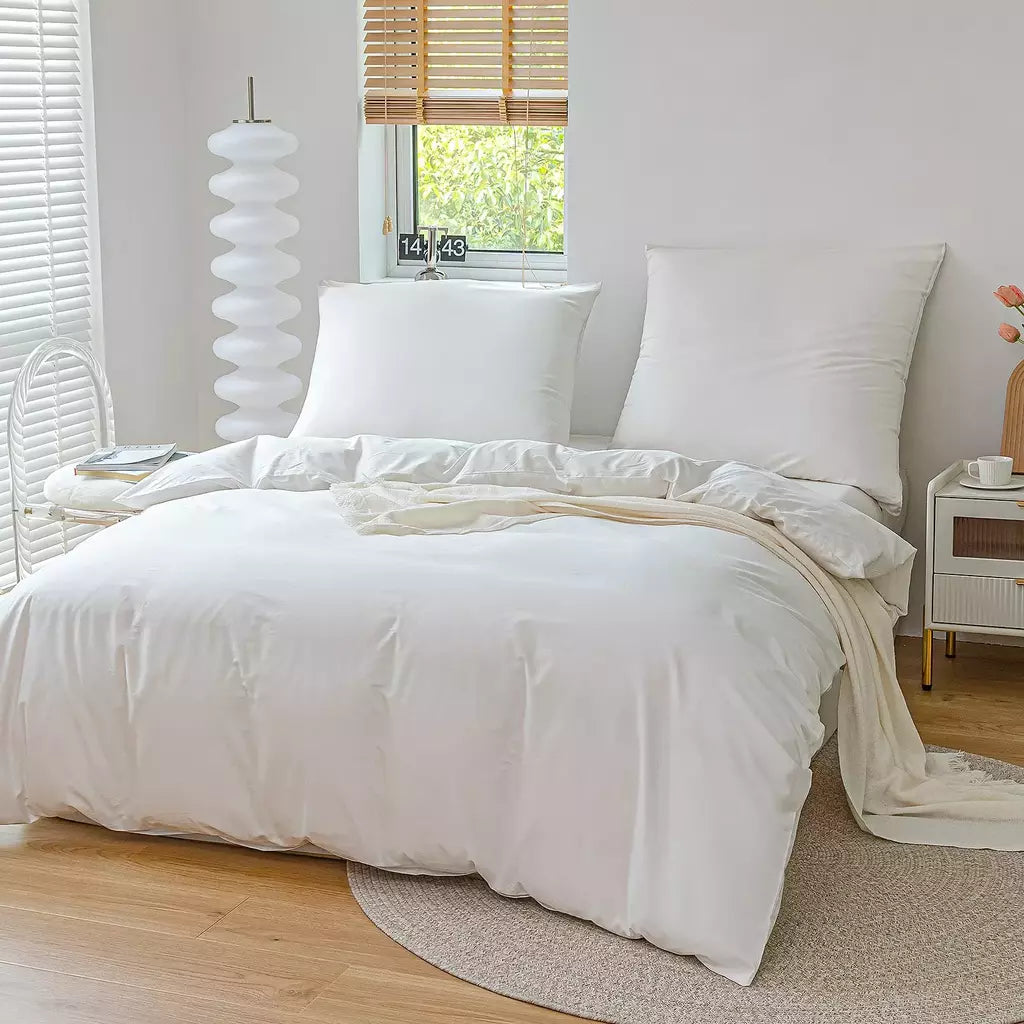 Alta Qualidade Algodão Duvet Cover Set, 100% Tecido Real, Duplo, Rainha, Rei, Colcha, Roupa de cama, 500Tc, 2 Pcs, 3Pcs