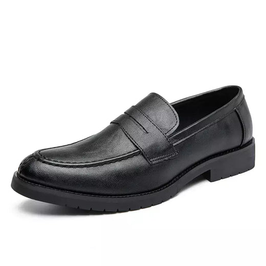 Primavera e outono dos homens sapatos pretos sapatos de vestido mocassins de couro casual para a tendência da moda de luxo masculino estilo britânico deslizamento em sapatos