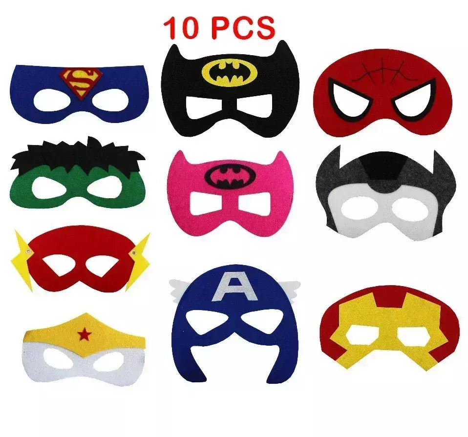 32/28/10 pçs/lote máscara de super-herói cosplay natal dia das bruxas crianças adulto carnaval festa adereços aniversário das crianças feltro masquerade