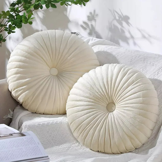 1 Almofada Redonda Nordic Modern - Amarelo Mostagem - Adequado para uso em sofás, camas e almofadas de sala - Macio e decorativo.