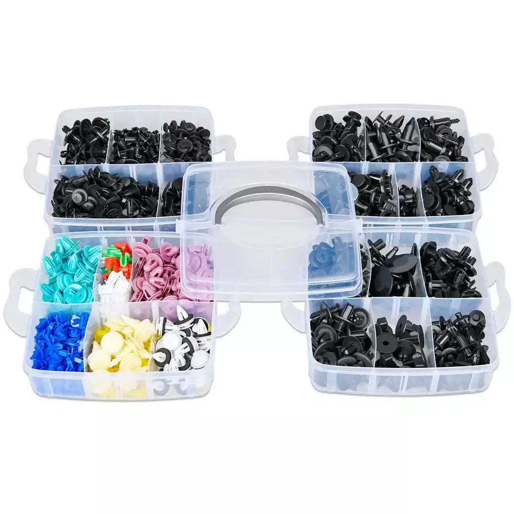 925 pces-100 pces kit clipes de carro pára-choques rebites fixadores auto push tipo pino retentor guarnição kit pára-choques porta guarnição painel clipes reparação