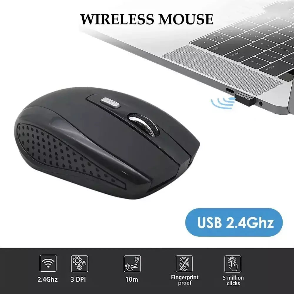 2.4g mouse sem fio silencioso mouse óptico de escritório ajustável dpi níveis mouse para jogos para computador portátil macbook notebook