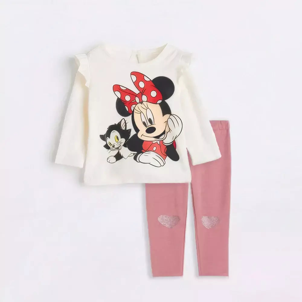 2 pçs bonito conjuntos de roupas da menina do bebê meninas topos + calças primavera outono criança menina outwear para 0-4yrs