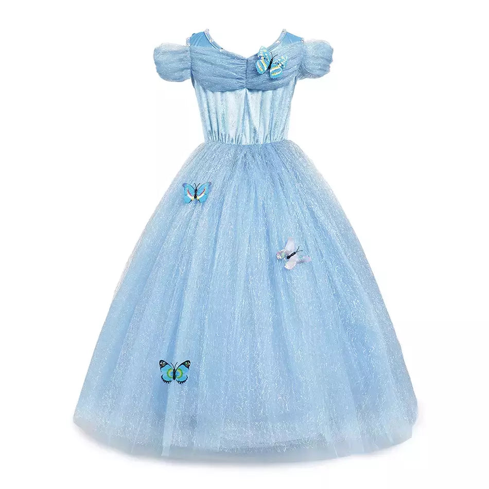 Crianças cosplay traje menina verão pageant lantejoulas fantasia crianças cinderela carnaval roupas princesa vestido de aniversário 3-10 ano