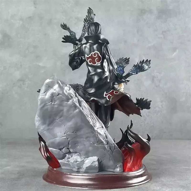 Naruto anime figura uchiha itachi pvc figura de ação brinquedo naruto shippuden uchiha itachi e corvo coleção modelo brinquedo 25cm