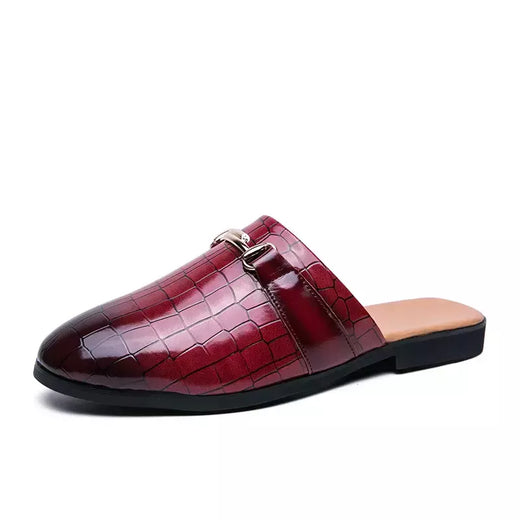 Sapatos casuais meio arrasto para homens, mocassins da moda, deslizamento em apartamentos, marca de luxo, mocassins novos, tamanho grande 38-46, 2023