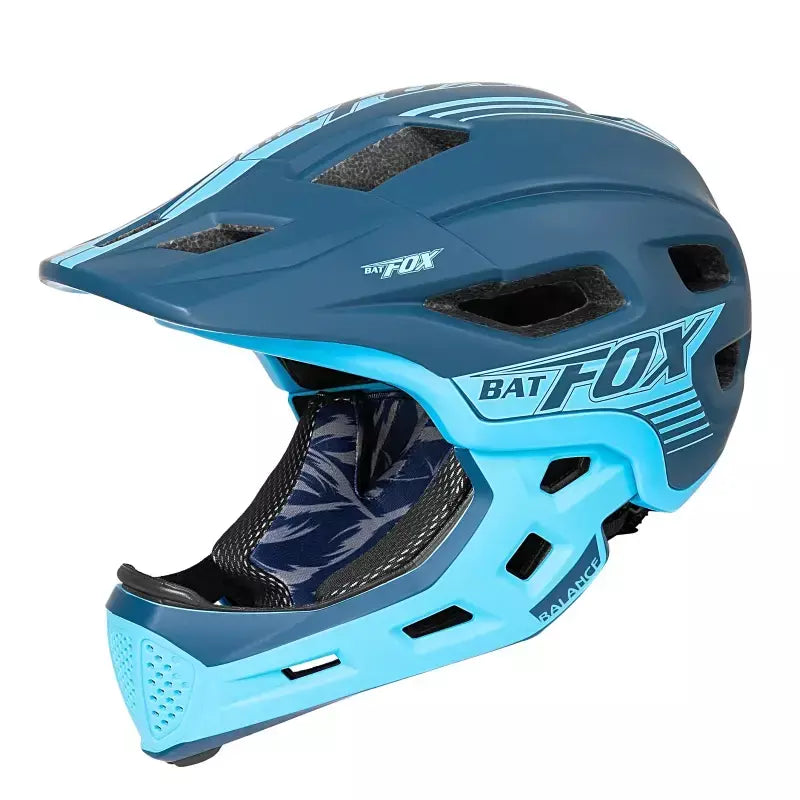 Batfox crianças rosto cheio capacete da bicicleta destacável downhill crianças ciclismo motocicleta skate esportes corrida capacete de bicicleta
