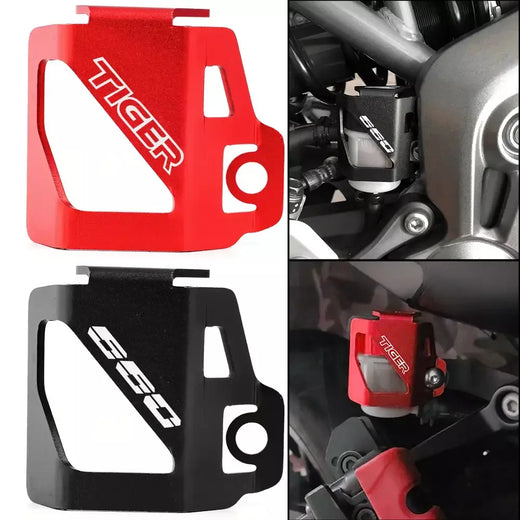 Para triumph tigre 800 xc/xr esporte 660 trident 660 cnc motocicleta reservatório de fluido freio traseiro capa protetora manga acessórios