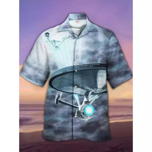 Camisas estampadas em 3D papagaio masculinas, camisas havaianas de praia, manga curta, moda casual, lapela de carreira