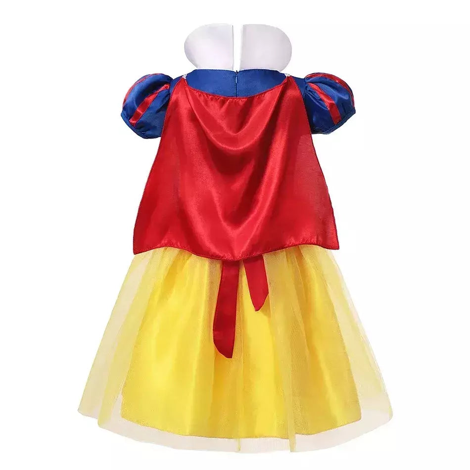 Menina belle neve branca vestido crianças natal elegante princesa traje bebê halloween disfarce cosplay festa fantasia 3-10 anos