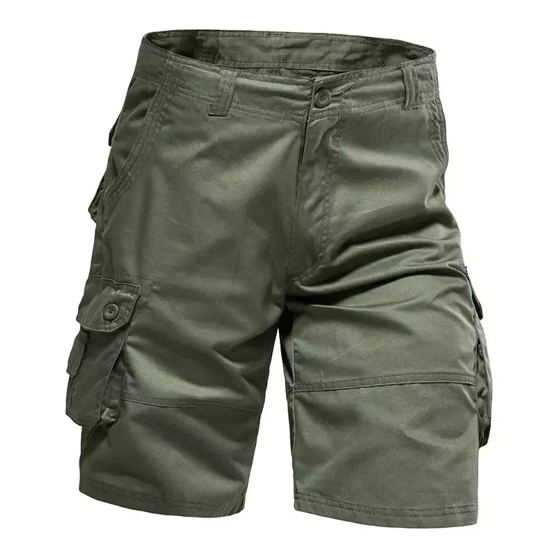 Shorts de praia largas para homens, macacão de bolso múltiplo, calça níquel confortável de algodão para o verão, esportes casuais ao ar livre
