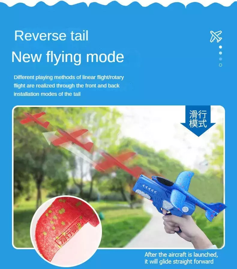 Lançador de avião Brinquedos para crianças, avião ao ar livre, avião voador antiderrapante, catapulta de espuma EPP, presentes de aniversário para meninos e meninas