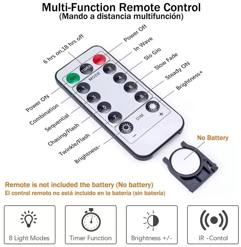 Luzes de natal luzes de cortina de fadas 8 controle remoto usb festão decoração de natal lâmpada de ano de férias