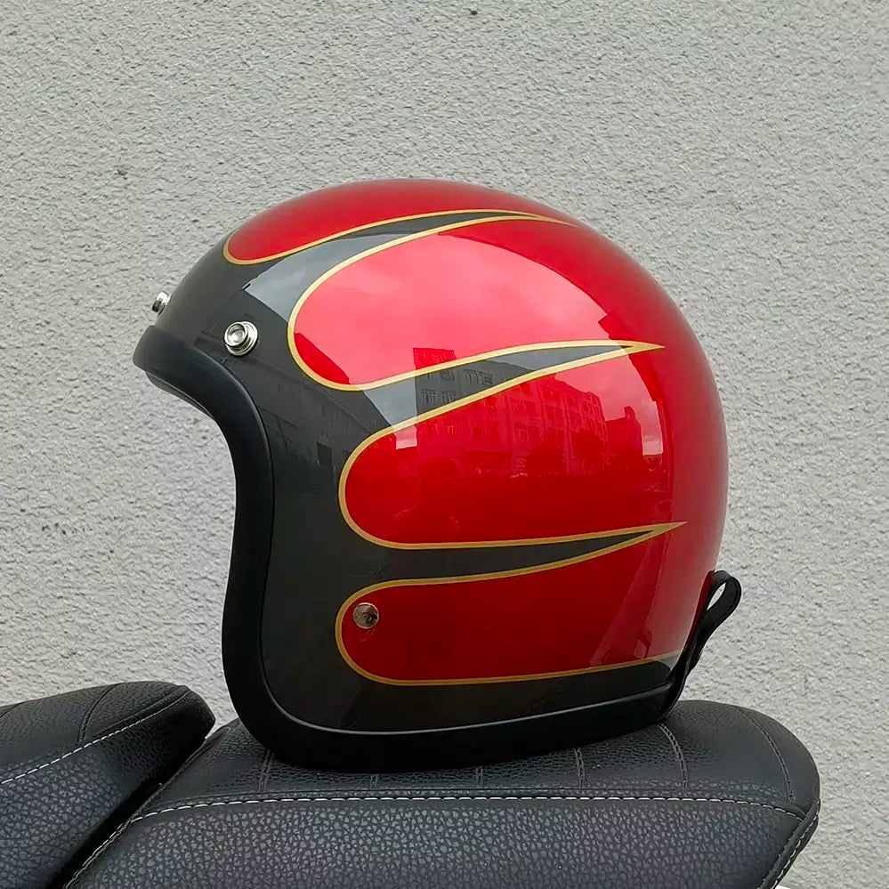 Vintage tt & cocascos 3/4 capacete aberto jet cafe racer vintage 500tx capacete da motocicleta scooter equitação motocicleta cascos