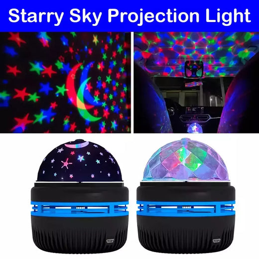 Lâmpada colorida do projetor USB, bola mágica giratória, céu estrelado, luz da noite conduzida, decoração do quarto, decoração do quarto, presentes das crianças