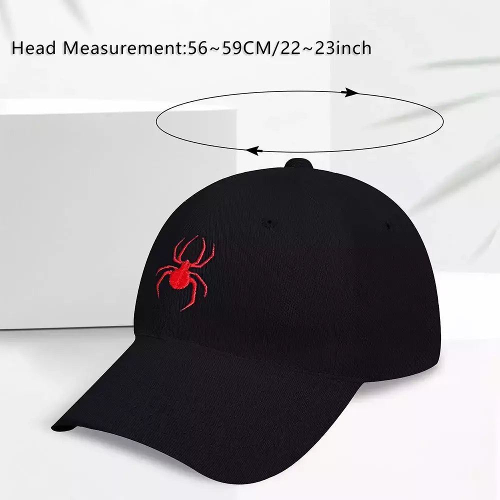 Boné de beisebol bordado aranha personalizado para homens e mulheres, esportes ao ar livre, protetor solar de lazer, chapéu de pato, sol, verão