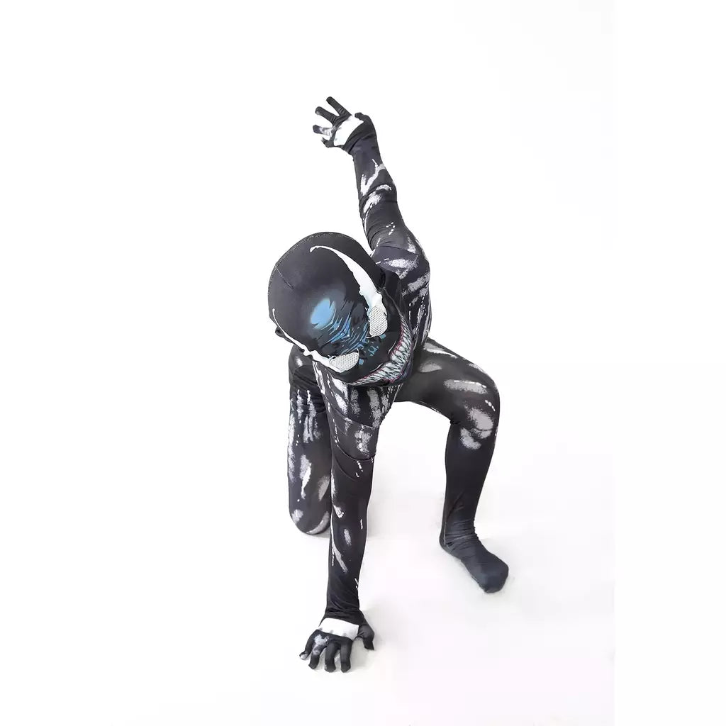 Superheróis cosplay trajes de halloween para novo traje de veneno crianças terno macacão meninos symbiote spidermancostumes