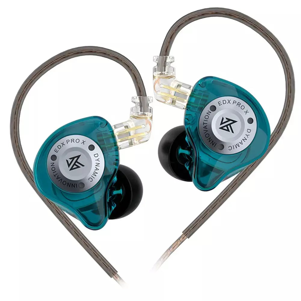 Kz edx pro x fones de ouvido dinâmicos no monitor de alta fidelidade com fio fones estéreo jogos música tampões com cancelamento ruído fone/saco