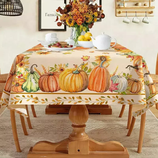 Pumpkin Pattern Retangular Toalha De Mesa, Decoração De Casa, Dia De Ação De Graças, Mesa De Festa, Ao Ar Livre, Outono