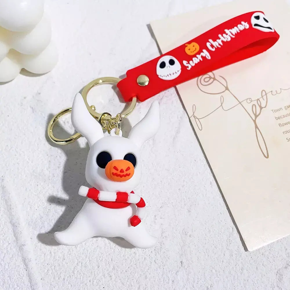 Figura clássica dos desenhos animados jack skellington chaveiro disney o pesadelo antes do natal boneca chaveiros mochila acessórios