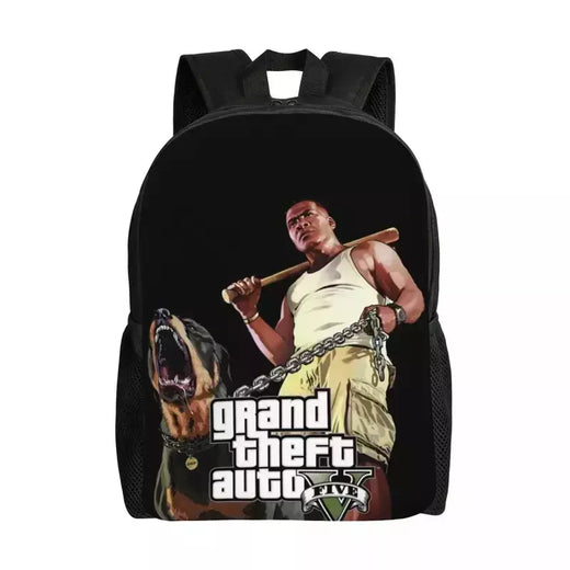 Jogo de aventura Grand Theft Auto Mochila de Viagem para Homens e Mulheres, Mochila Escolar para Laptop, Mochila Estudantil Universitária GTA
