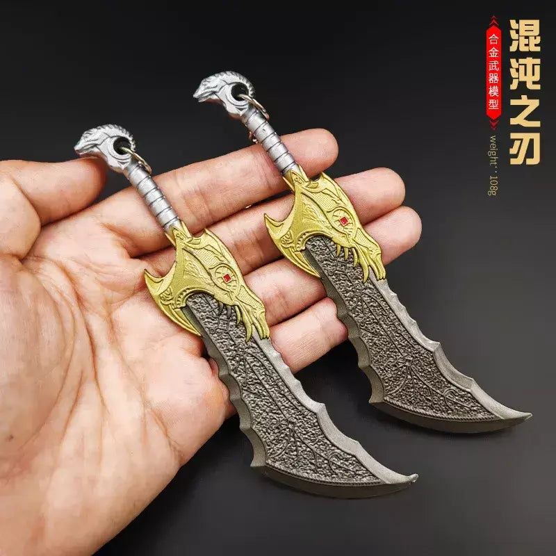 13 cm god of wars 5 jogo periféricos lâminas do caos metal artesanato arma modelo colecionável ornamentos criativo presentes de aniversário brinquedo