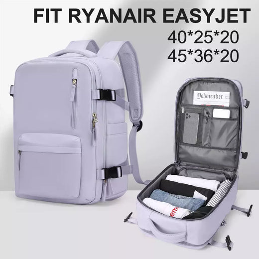Bolsa para Laptop Resistente à Água para Mulheres, Mochila de Viagem de Cabine, Grande Capacidade, Easyjet, Ryanair, 45x36x20, 40x20