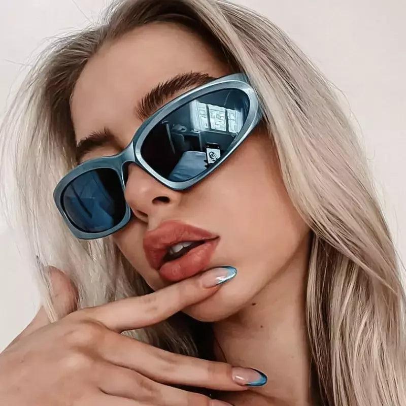 Y2K-Punk Óculos de sol esportivos para homens e mulheres, marca de luxo, óculos de sol, vintage shades, uv400, óculos óculos, nova moda