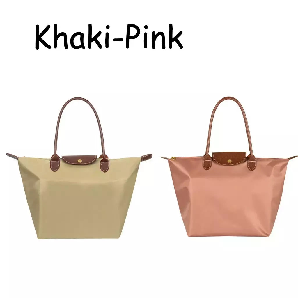 MINISO-Bolsa de Ombro Dobrável Feminina Clássica de Grande Capacidade, Bolsas de Nylon, Moda Casual, Alta Qualidade, Nova, 2024