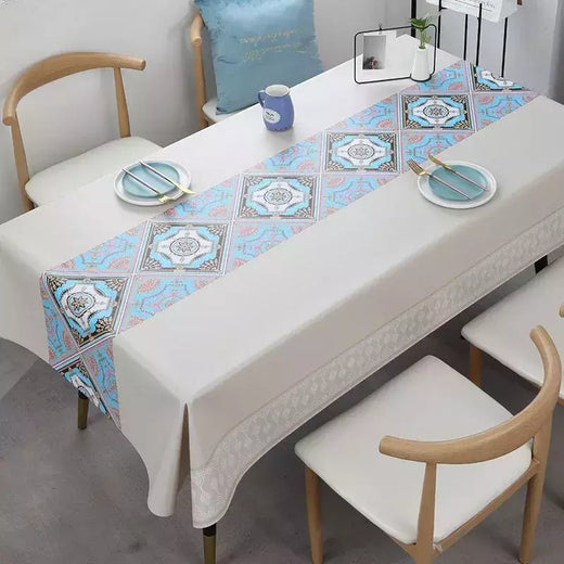 Toalha De Mesa De Linho Simples Nórdico, Festa Em Casa, Casamento, Antifouling Table Mat, Decoração De Mesa De Jantar Retangular, Novo