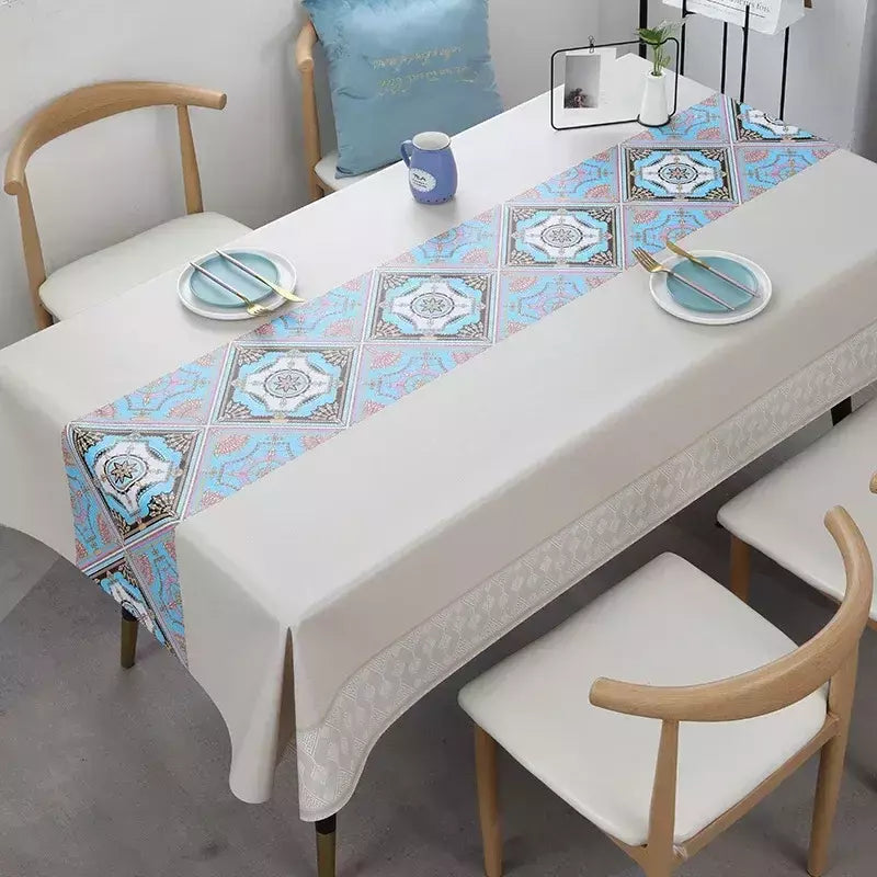 Toalha De Mesa De Linho Simples Nórdico, Festa Em Casa, Casamento, Antifouling Table Mat, Decoração De Mesa De Jantar Retangular, Novo
