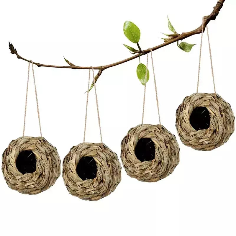 Ninho de pássaros tecido decorativo ao ar livre, Bird Cage Grass Egg Cage, Ninho de papagaio suspenso, Casas para quarto de estimação, Novo, 2024
