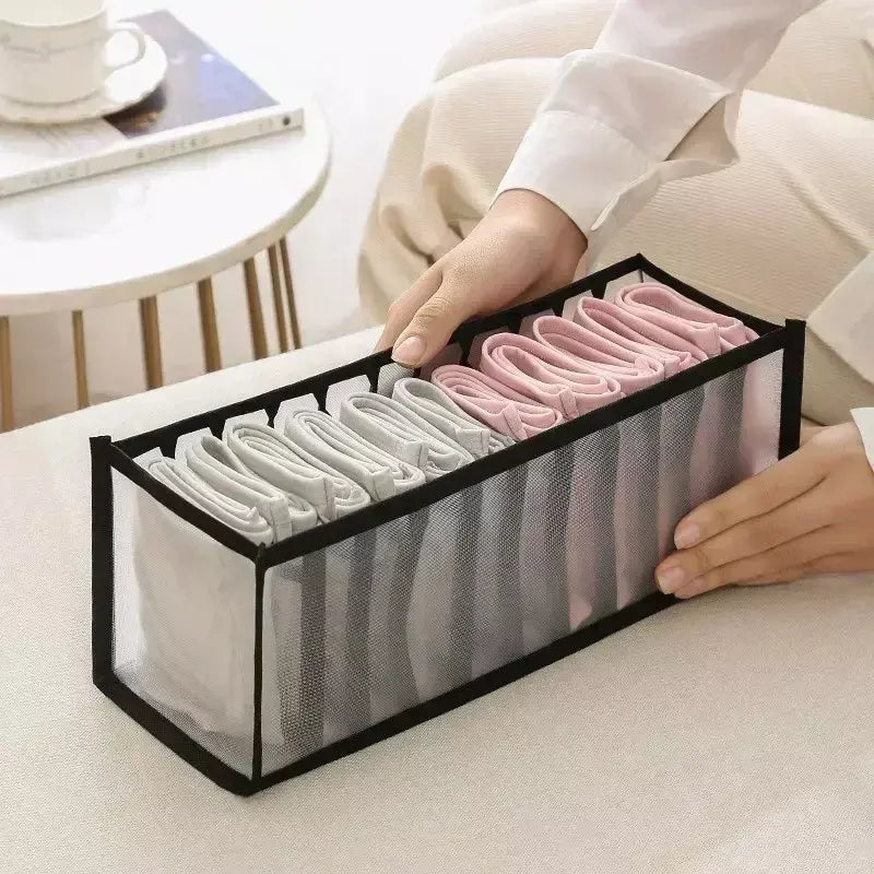 Organizador de gaveta para roupas íntimas, caixa de armazenamento dobrável, organizador de armário, divisor de gaveta para cuecas, meias, sutiã, caixas de armazenamento
