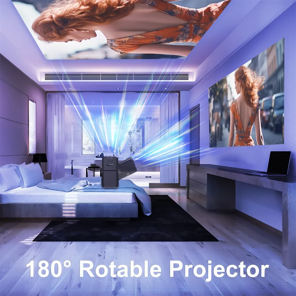 2025 4K Android 11 Projetor Nativo 1080P 390ANSI HY320 Dual Wifi6 BT5.0 1920*1080P Cinema Projetor portátil atualizado HY300