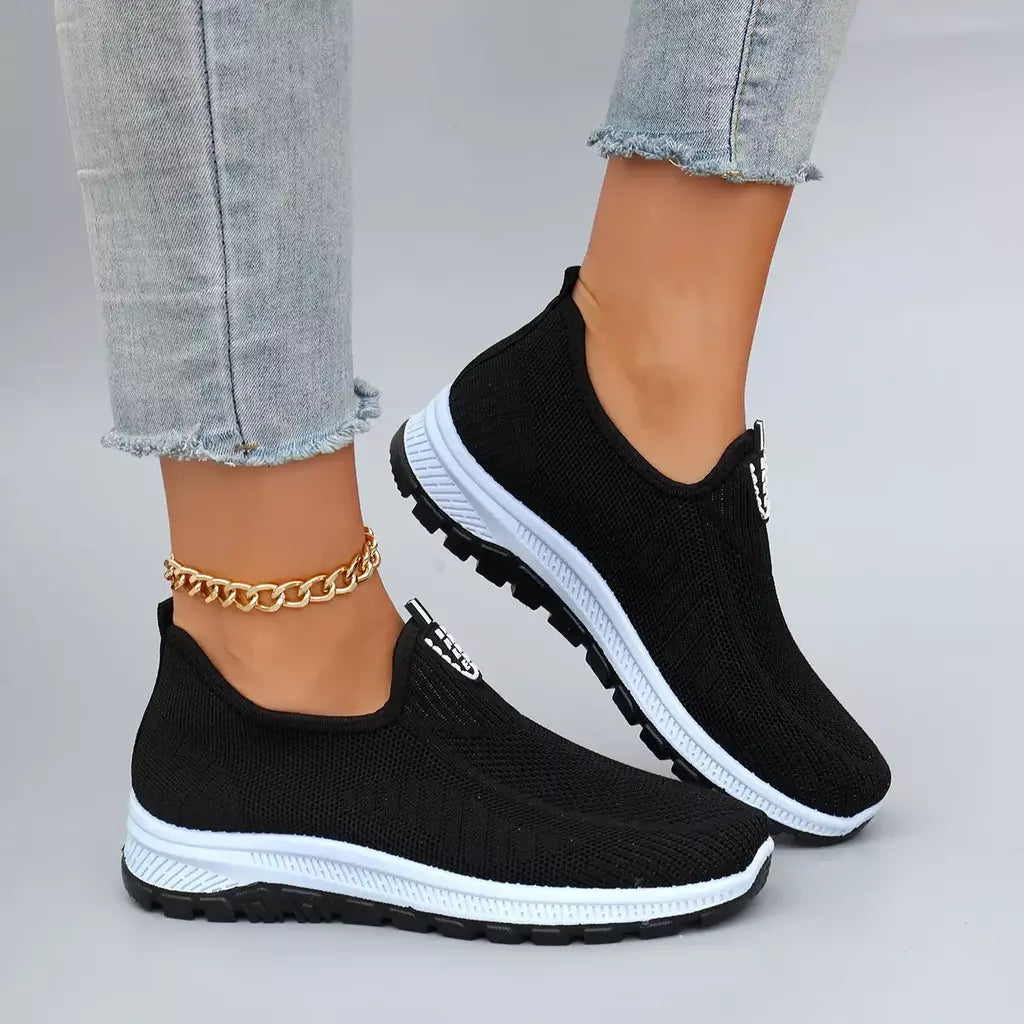 Verão feminino malha respirável sapatos planos sapatos femininos tênis casuais, liberação frete grátis