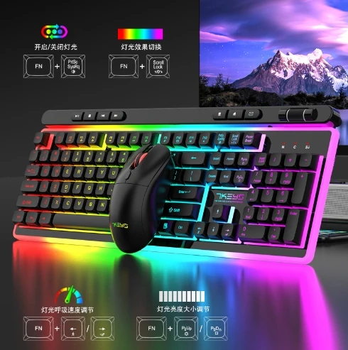 Novo conjunto de teclado e mouse sem fio da moda 2025