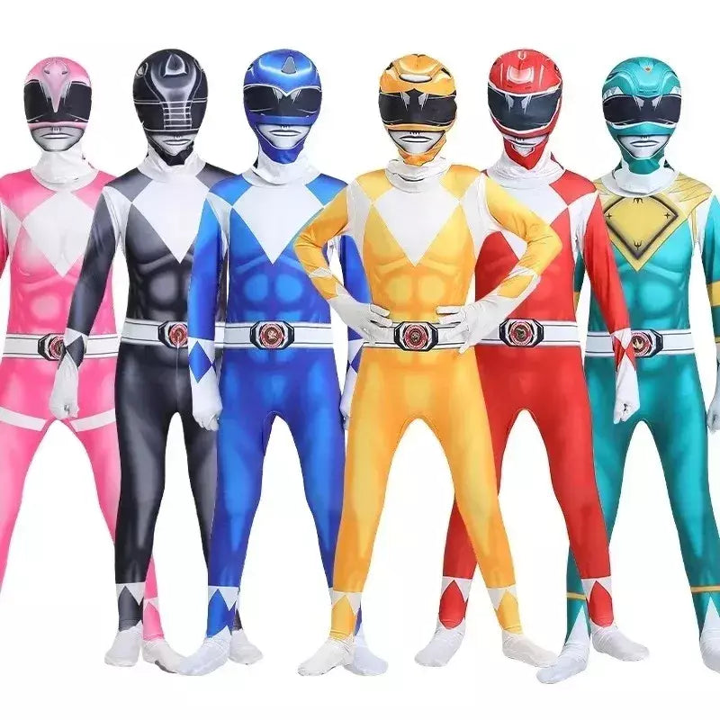 Adulto morpher super-herói samurai sentai shinkenger rangers cosplay fantasia máscara de fantasia de halloween para homem menino