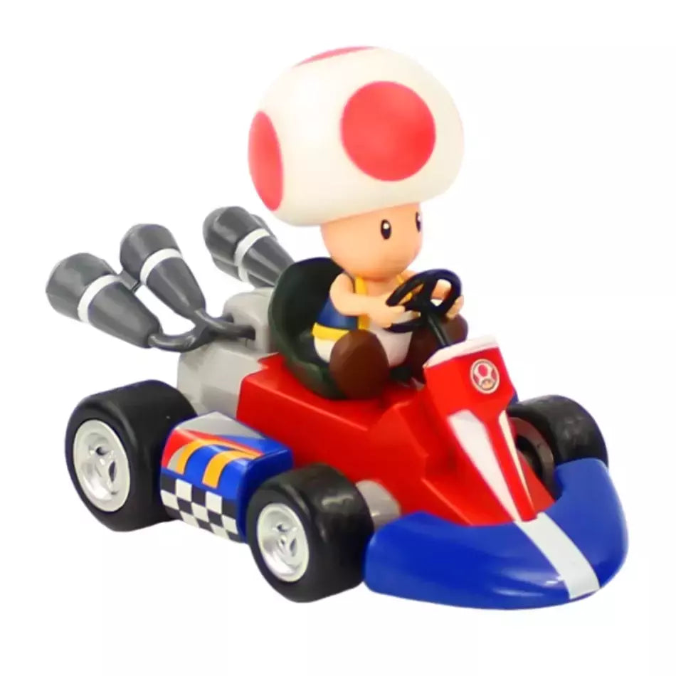 Super mario puxar para trás carro verde yoshi burro kong bowser luigi sapo princesa pêssego figura de ação juguetes anime jogo boneca