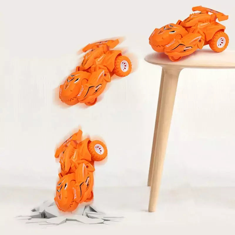 Modelo de carro de deformação de dinossauro 2 em 1, brinquedo para meninos, ação de um passo, transformação de colisão, mini veículos, presente de brinquedo para crianças