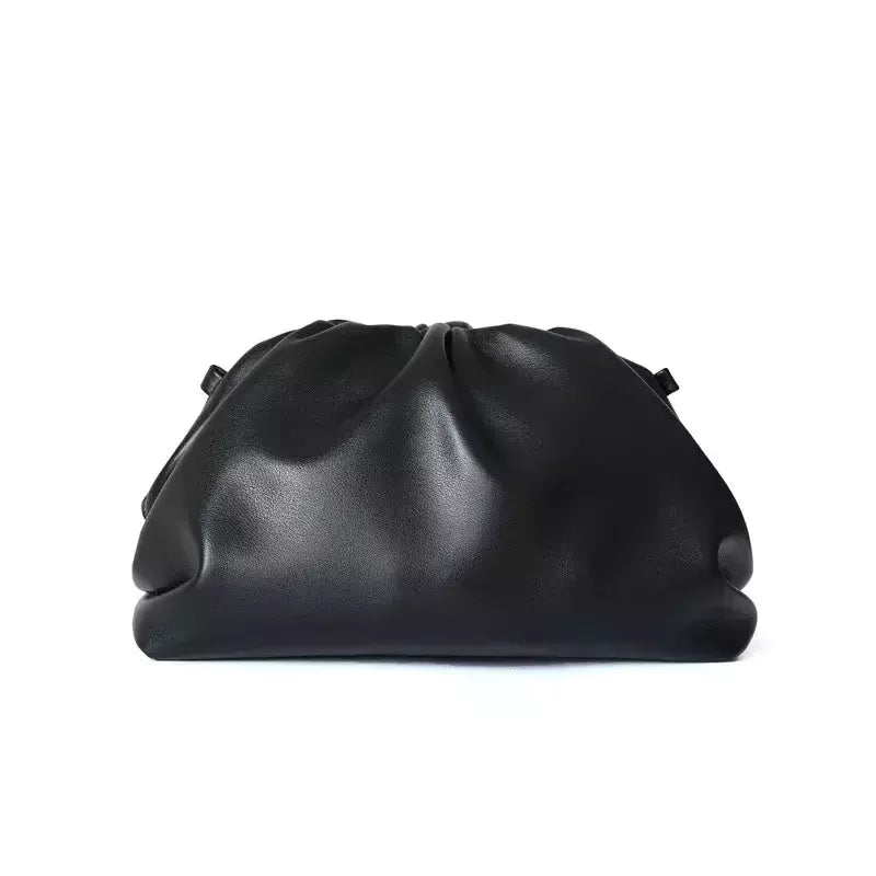 Saco de Nuvem de Couro Genuíno para Mulheres, Couro Macio, Ombro Crossbody Bags, Alta Qualidade, Embreagens Femininas Noite, Senhoras, 2023