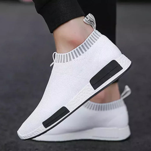 Tênis de malha respirável masculino, tênis de corrida com meias super leves, sapatos de caminhada ao ar livre, tênis masculino, novo, 2024