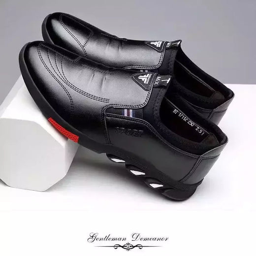 Sapato de couro macio masculino, sapatilha antiderrapante, mocassins formais, tênis casual confortável, vestido primavera, masculino, 2022