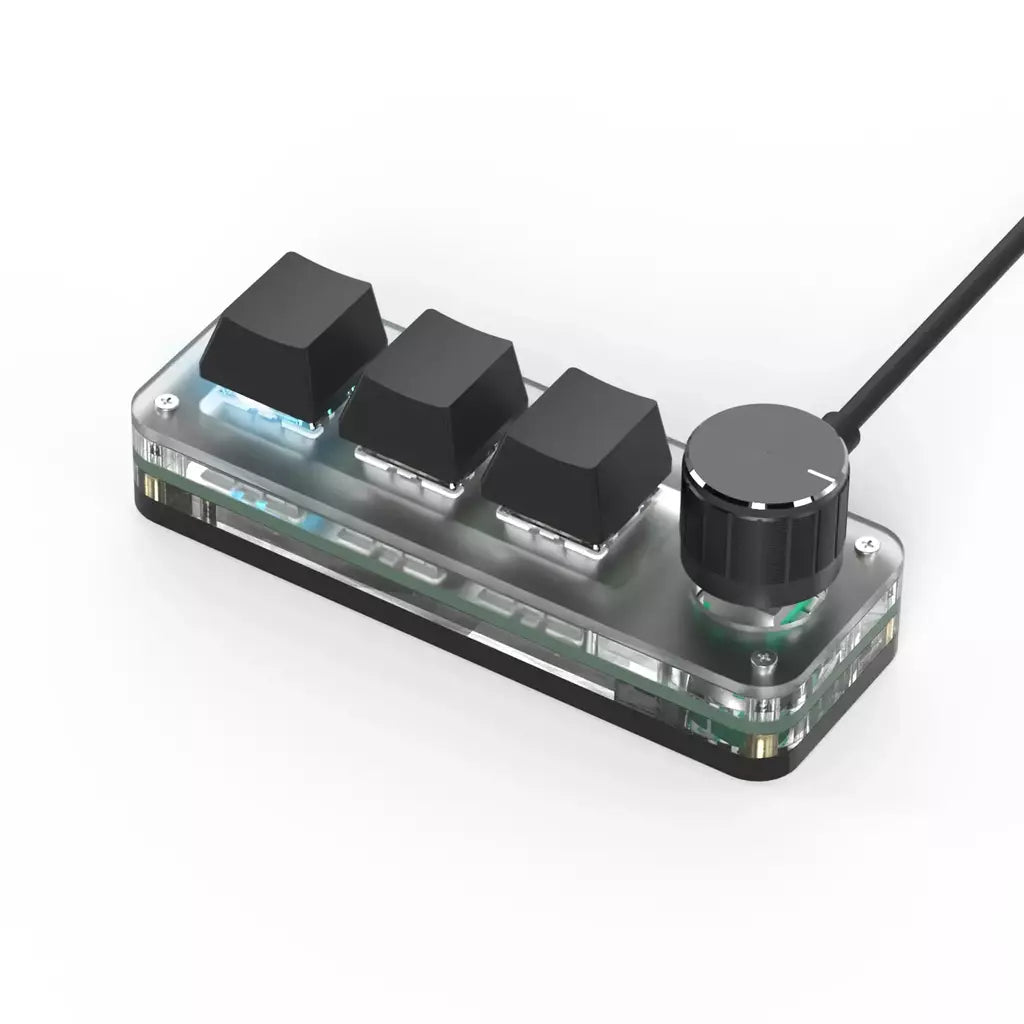 Macropad macro programação teclado rgb mini hot swap gaming botão personalizado teclados interruptor vermelho 3 teclas botão para photoshop multimídia
