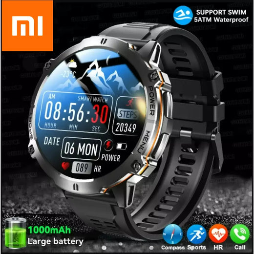 Xiaomi 2026 bateria tela amoled esportes ao ar livre smartwatch relógio masculino bússola 10atm à prova dwaterproof água bluetooth chamada smartwatch
