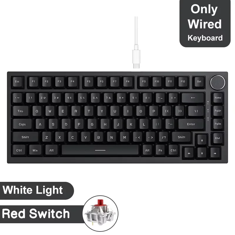 Ajazz ak820/ak820pro teclado mecânico para jogos bluetooth 5.1/sem fio/c-wired teclado personalizado com botão junta de troca quente