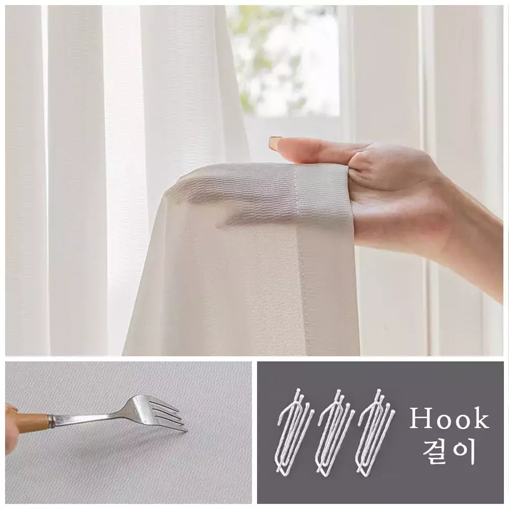 YanYangTian Janela Cortina para Sala de Estar, Chiffon Divisória, Tule, Impermeável, Proteção UV, Decoração Da Casa, Gancho